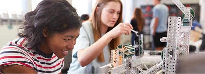 Higher education science students during science acxtivity